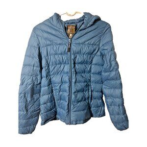 Roper Women’s Blue Puffer Quilted Down Filled Winter Jacket Coat Size Small